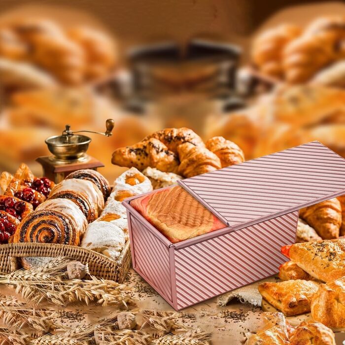 Форма для випічки хліба та тостів 20,8x12x11 см з кришкою, рожеве золото Lonely high heels