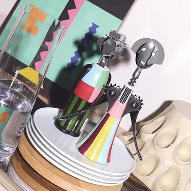 Штопор хромированный, разноцветный Alessi
