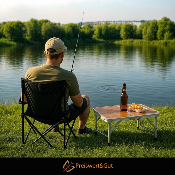 Складной кемпинговый стол с регулируемой высотой Preiswert & Gut