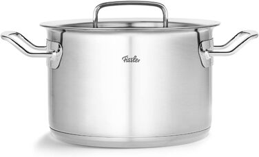Каструля Fissler Original-Profi Collection/Нержавіюча сталь (Ø 2,1 л) зі скляною кришкою індукційна, срібляста (20 см)