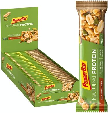 Протеїнові батончики Natural Protein, 24 x 40 г Солоний хрумкий арахіс Powerbar