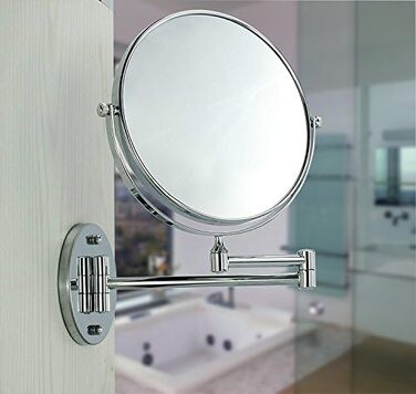 Зеркало косметическое 20 см настенное с 7-кратным увеличением, Vialex