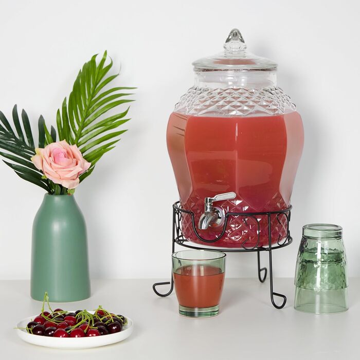 Диспенсер для напитков с стойкой 8 л Relaxdays