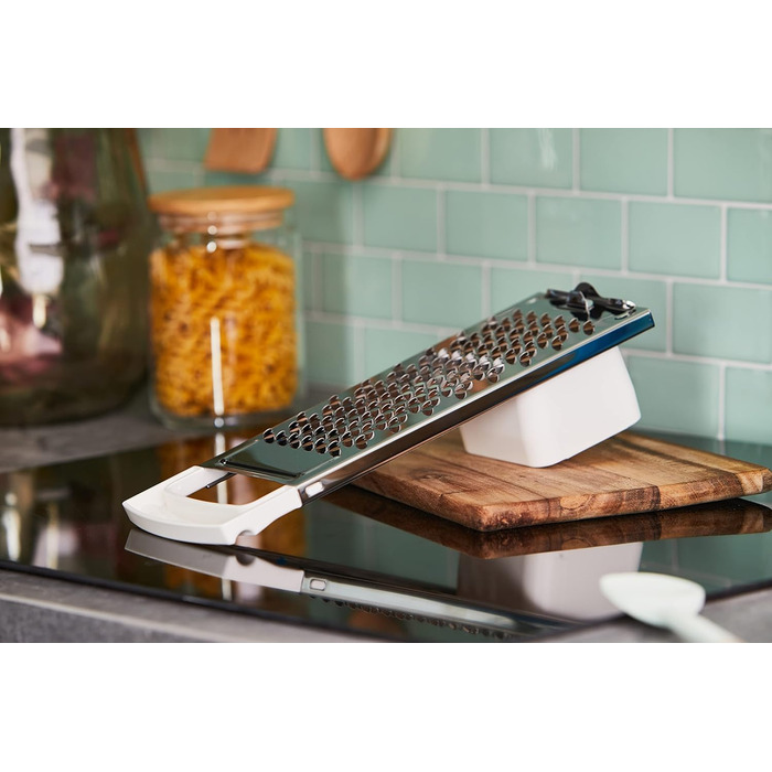 Терка для шпетцле Fackelmann ARCADALINA, професійна класична терка для шпетцле, виготовлена з нержавіючої сталі, для шпетцле (колір білий/срібний), кількість , 32x17 см (довжина)