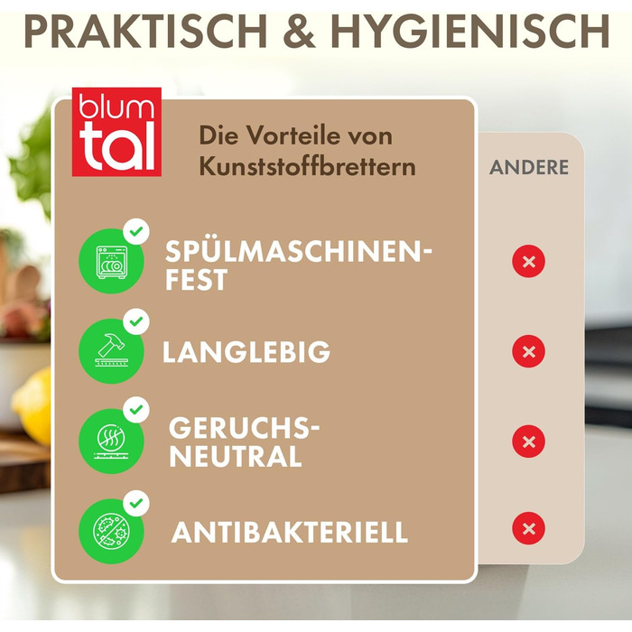 Набір обробних дощок Blumtal 3 розміри (S/M/L) - Велика пластикова обробна дошка з пазами для соку та ручкою - Без бісфенолу А, міцна кухонна обробна дошка, чорна, набір з 3 предметів