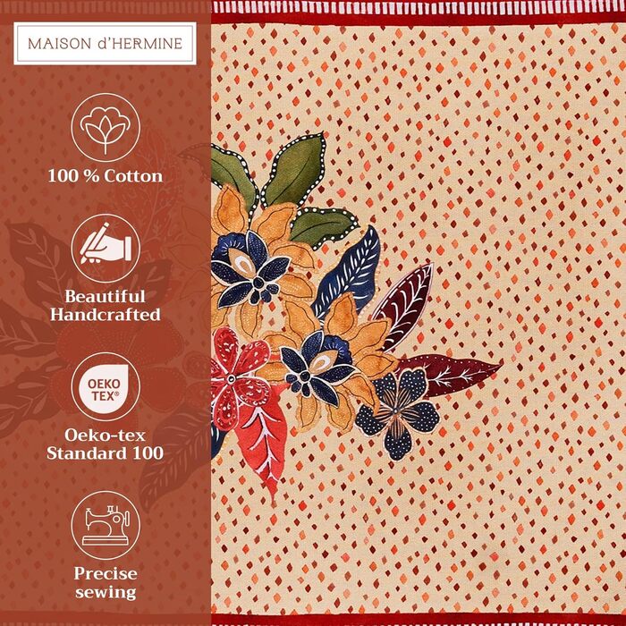 Бавовняні килимки, набір з 4 шт. , декоративні килимки, пасхальні килимки, що миються, для свят, вечерь, весни, літа (33 см x 48 см) (07 - Калахарі), 39Hermine, 100