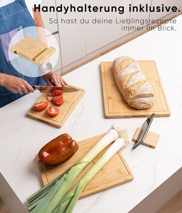 Набір обробних дощок із натурального бамбука 3 шт Deco haus