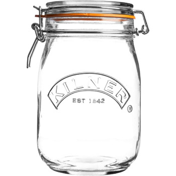 Стеклянная банка 1 л с зажимом Kilner