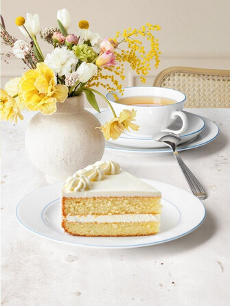 Чайний сервіз на 6 персон, 18 предметів, Sonata Blue Lines Seltmann Weiden