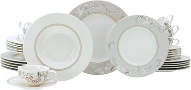 Набор посуду на 6 персон, 30 предметів, білий Palacio Creatable