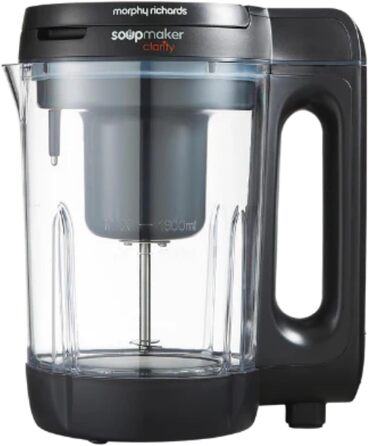 Суповарка Morphy Richards Clarity об&39ємом 1,6 л, контроль порцій, 9 функцій, інтелектуальна технологія реакції, підтримка тепла, суповарка та смузі, білий та чорний кольори, 501050