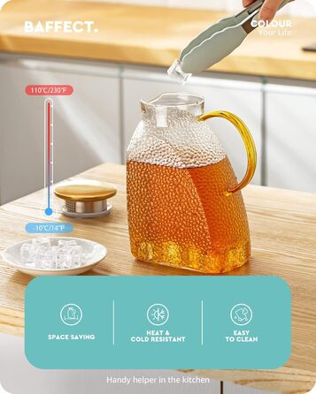 Стеклянный кувшин с крышкой 1,8 л Baffect