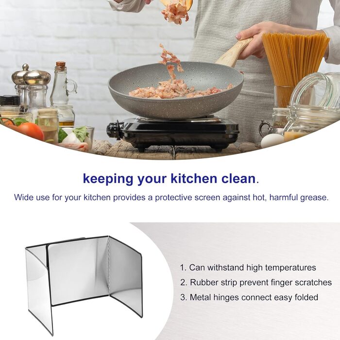 Брызкозащитный экран для плиты sourcing map