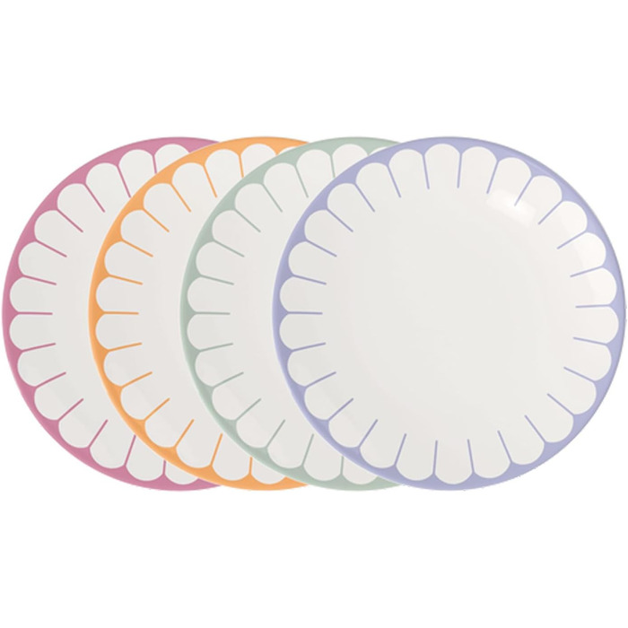 Набор из 4 тарелок для завтрака 21,2 см, разноцветные Fleur Villeroy & Boch