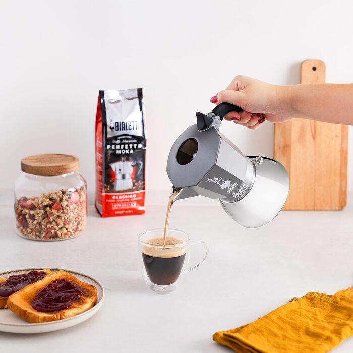 Кофеварка Brikka Induction 170 мл на 4 чашки, серебристый Bialetti