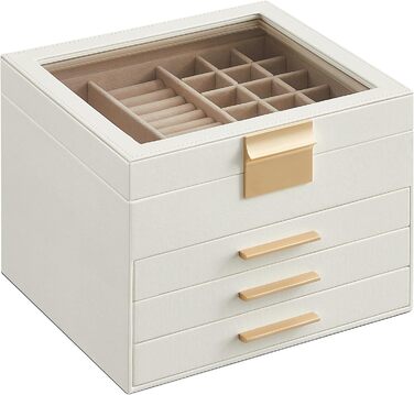 Органайзер для ювелирных изделий 4-уровневый облачно-белый SONGMICS