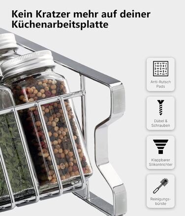 Підставка для спецій трирівнева з 24 баночками, хромована Deco haus