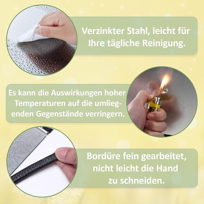 Компактний складний захист від бризок жиру 76,4 × 29,5 × 29,5 см DBAATTZ