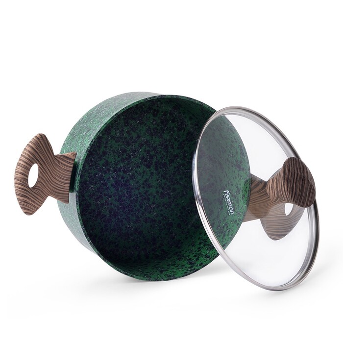 Кастрюля со стеклянной крышкой Fissman MALACHITE 20x9,8 см на 2,7 л (4318)