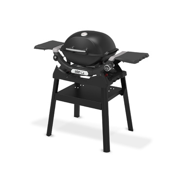 Газовый гриль Weber Q1200N Black с боковыми столиками на подставке 1501085 Код: 013095