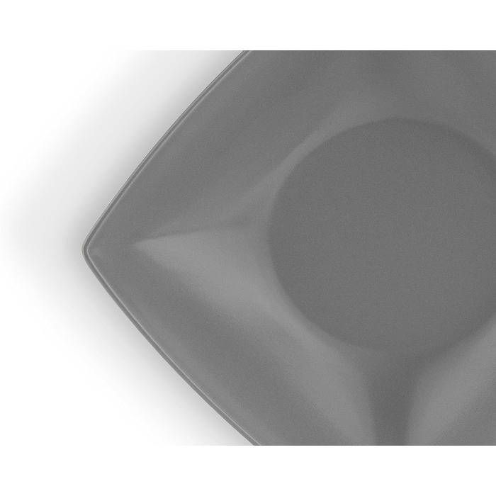 Консимо. Набор из 6 суповых тарелок - Тарелки для макарон - Глубокие тарелки - на 6 персон - Керамическая миска - Салатная тарелка EPIRI для микроволновой печи - 17x17 см - 500 мл - Глянец (серый)