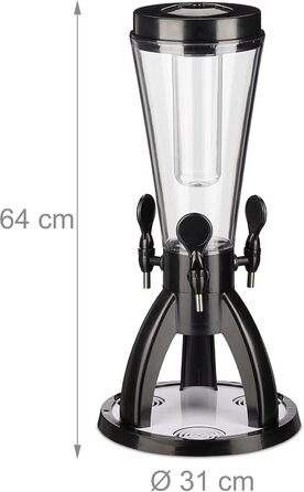 Диспенсер для напоїв з 3 кранами 4 л Relaxdays