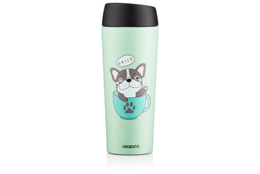 ARDESTO Thermal Mug Coffee time Frenchie 450 мл, нержавеющая сталь, зеленый