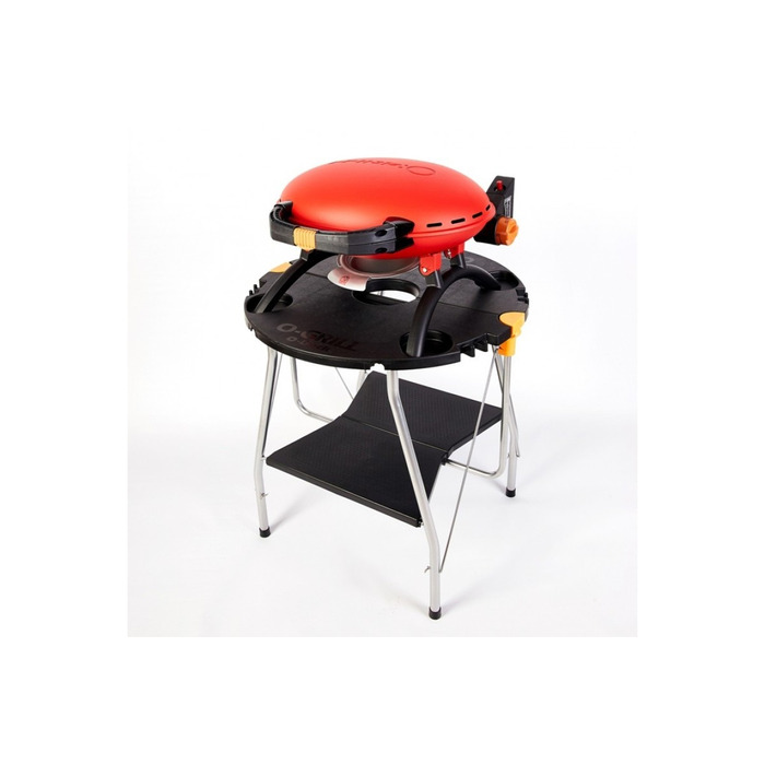 КОМПЛЕКТ Портативный переносной газовый гриль O-GRILL 500, красный+шланг в подарок! Код: 011676