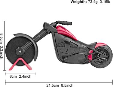 Резак для пиццы в виде мотоцикла с подставкой, красно-черный KUONIIY