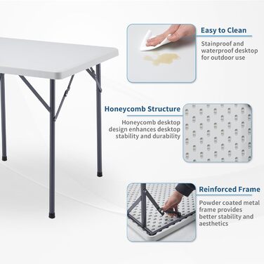Складной стол 80x80 см KAIHAOWIN