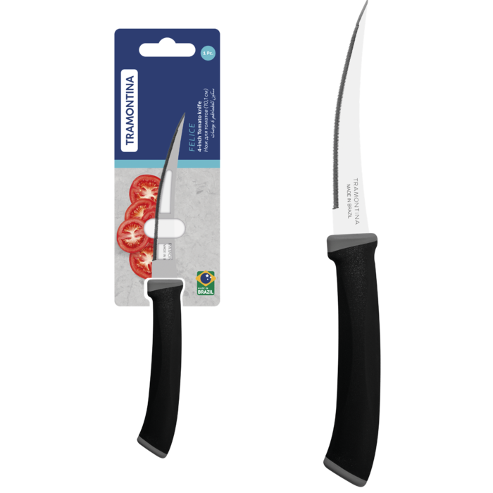 Ніж для томатів Tramontina Felice black, 101 мм (7081467)