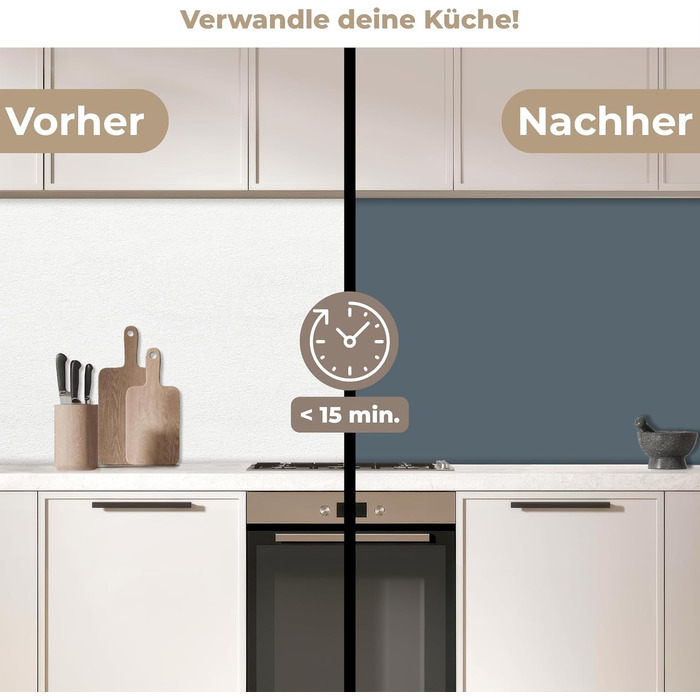 Кухонний фартух 60x250 см, самоклеючий фартух, кухонний фартух, кухонний фасад, самоклеючі кухонні фартухи - Осінь (кольори - Синій, 60 x 100 см)