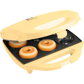 Вафельница на 6 сладких мини-тортов, с антипригарным покрытием, 900 Вт, цвет (желтый)