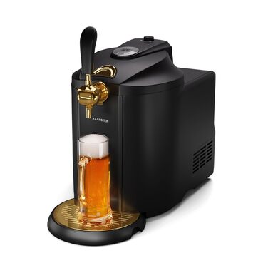 Охолоджувальна Система для Розливу Пива Пивоварня 5л, Ультрашвидке Охолодження, Регульована Температура, Система з CO2-картриджами, LCD-дисплей, Чорно-Золотий