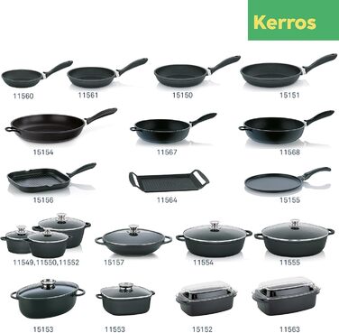 Жаровня 8 л овальная со стеклянной крышкой KERROS Kela