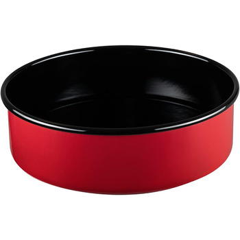 Форма для выпечки, CLASSIC - ЦВЕТ КРАСНЫЙ, диаметр 26 см, высота 8 см, эмаль, красный/черный, 0494-020
