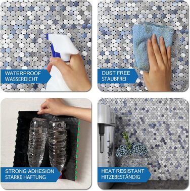 Самоклеящаяся плитка для кухни 10 шт M MOFIT