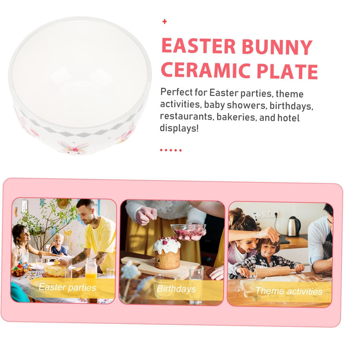 Миски керамічна з милим дизайном зайчика ABOOFAN