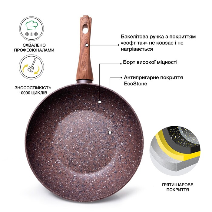 Сковорода Fissman MAGIC BROWN 24x7 см (4334)
