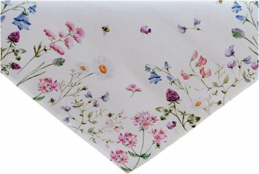 Кругла скатертина з принтом пасхального зайчика 150 см texpot