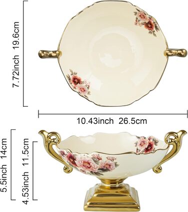 Порцелянова миска вінтажна на ніжці fanquare