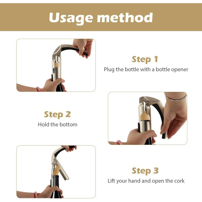 Штопор для бутылок шампанского и вин Kisbeibi