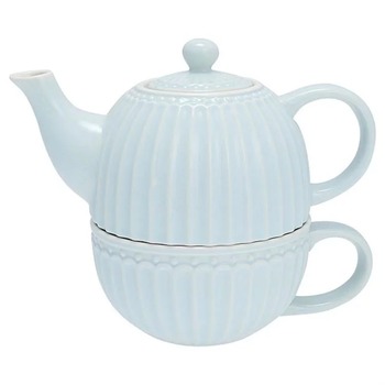Чайник для заварювання з чашкою 15 см, світло-блакитний Alice GreenGate
