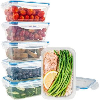 Набір харчових прозорих контейнерів, 6 предметів, Vialex