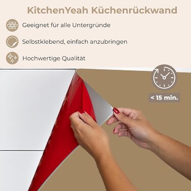 Кухонний фартух 60x250 см, самоклеючий фартух, кухонний фартух, кухонний фасад, самоклеючі кухонні фартухи - Осінь (Палітра - Бежевий, 60 x 300 см)