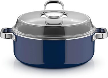 Жаровня 6 л со стеклянной крышкой 24 см Tim Raue Edition, синий Fusiontec Mineral Pro WMF