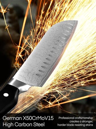 Набор кухонных ножей с самозаточным блоком FOHERE