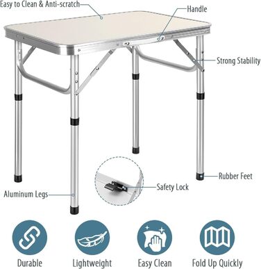 Складной кемпинговый стол 60 х 44,5 х 57 см Generisch
