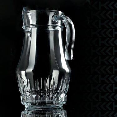 Скляний глечик для води з носиком та зручною ручкою 1,5 л KADAX