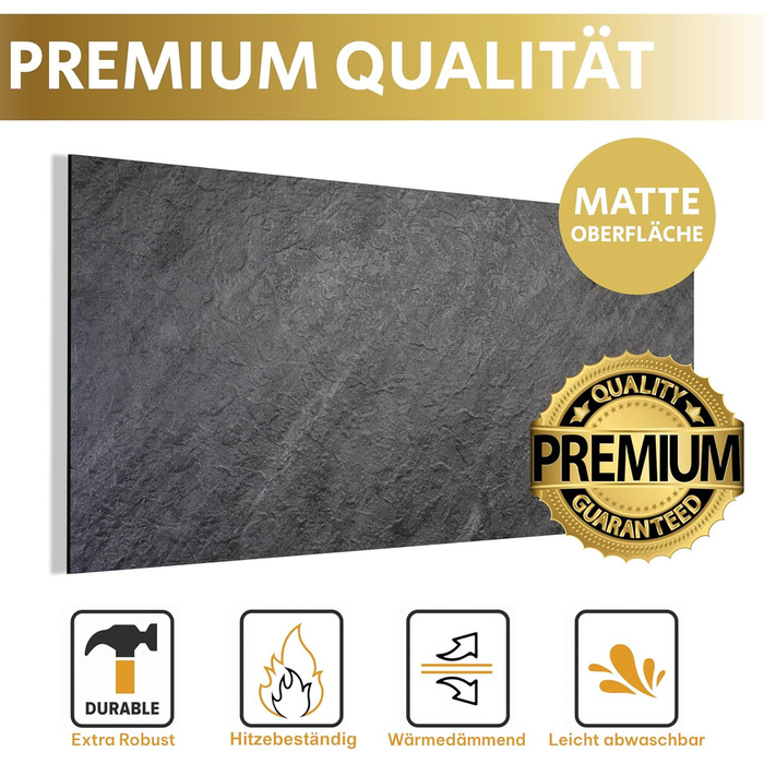 Стінові панелі AS Country Stone під мармур 60x120 см ПВХ-облицювання стіни з пластикових панелей для кухні, ванної кімнати тощо Панель кухонного фартуха (4 шт., Darkstone)